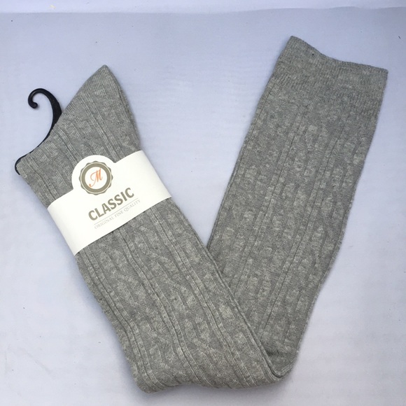 New! Gray Thigh High Socks - Picture 2 of 4